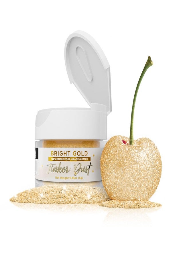Bakell - Bright Gold Tinker Dust (5g, 1x Jar) Edible Glitter for Food, Desserts, and Beverages! - Image 1